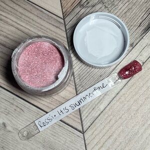 Rossi Pink Glitter Nail Dip Powder - It’s Summertime 062